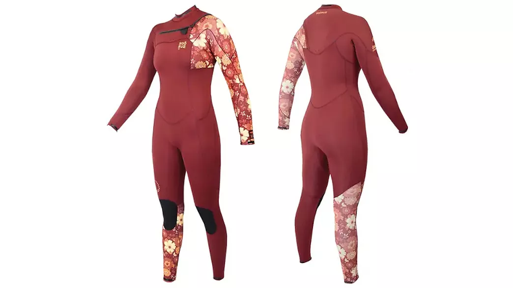 Lassdive Shop - Neopreno Soöruz Divine 3/2mm Chest Zip rojo para mujer para moto de agua, surf, wakeboard, wingfoil y deportes acuáticos 01